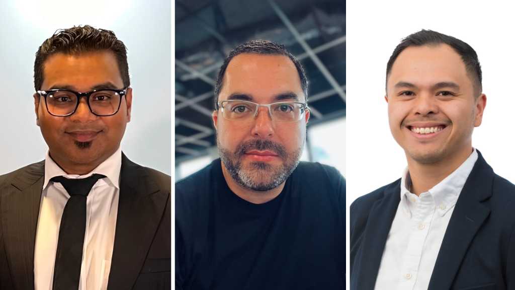 Next CIO Australia 2025 finalists Victor Rahman, Igor Gjorgjioski and Rolf Salmonte.